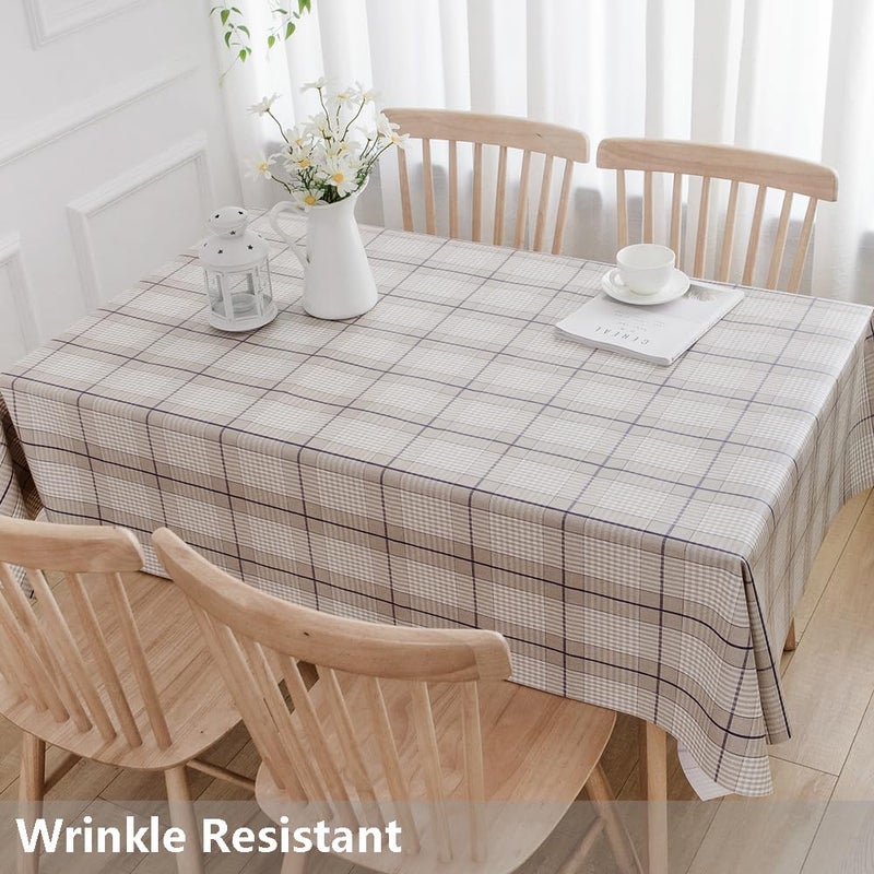 TruDelve Heavy Duty Vinyl Table Cloth for Kitchen Dining Tables Wipeable PVC Tablecloth for Rectangle Table (54'' x 108'', Lattice-3) - Image 3